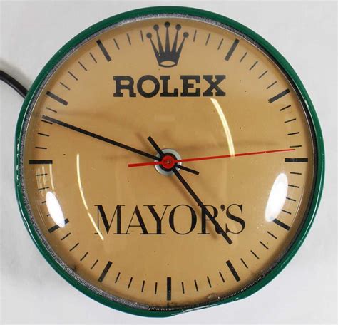 wall clocks rolex|vintage rolex wall clock.